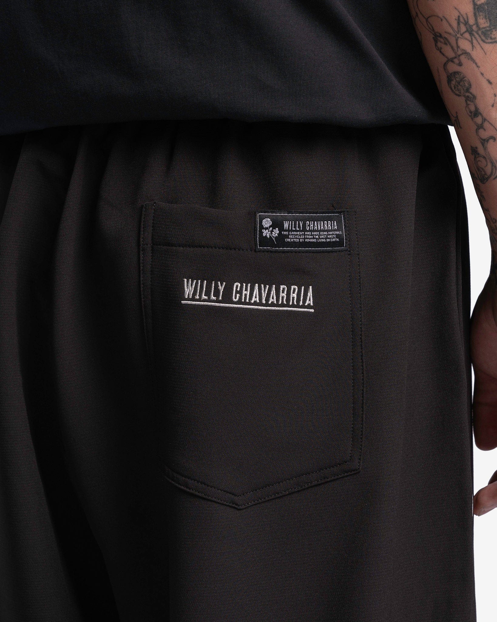 Willy Chavarria Men's Pants Willy Sports Pregame Pants in Black