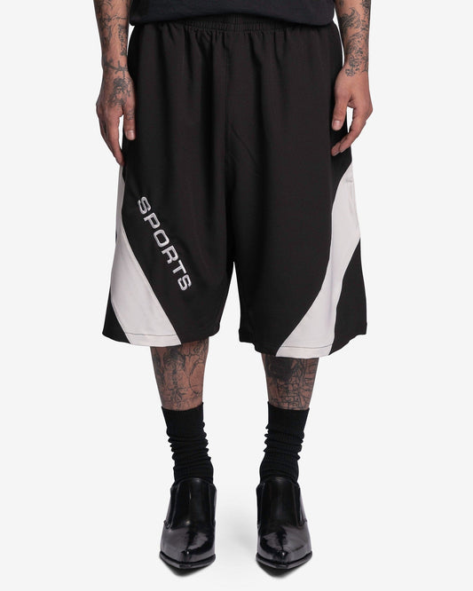 Willy Chavarria Men's Shorts Willy Sports Pregame Shorts in Black