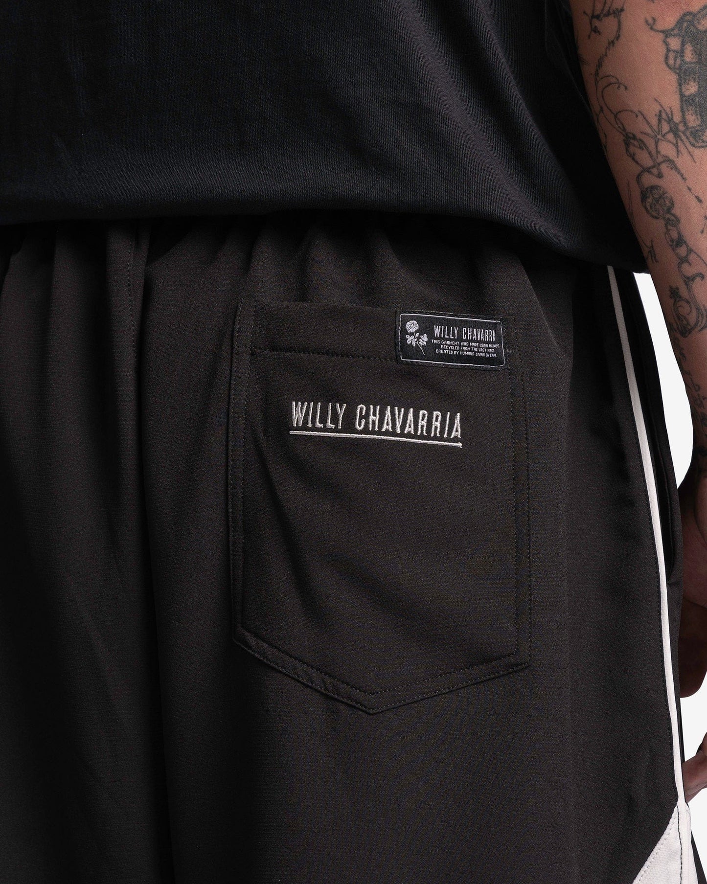 Willy Chavarria Men's Shorts Willy Sports Pregame Shorts in Black