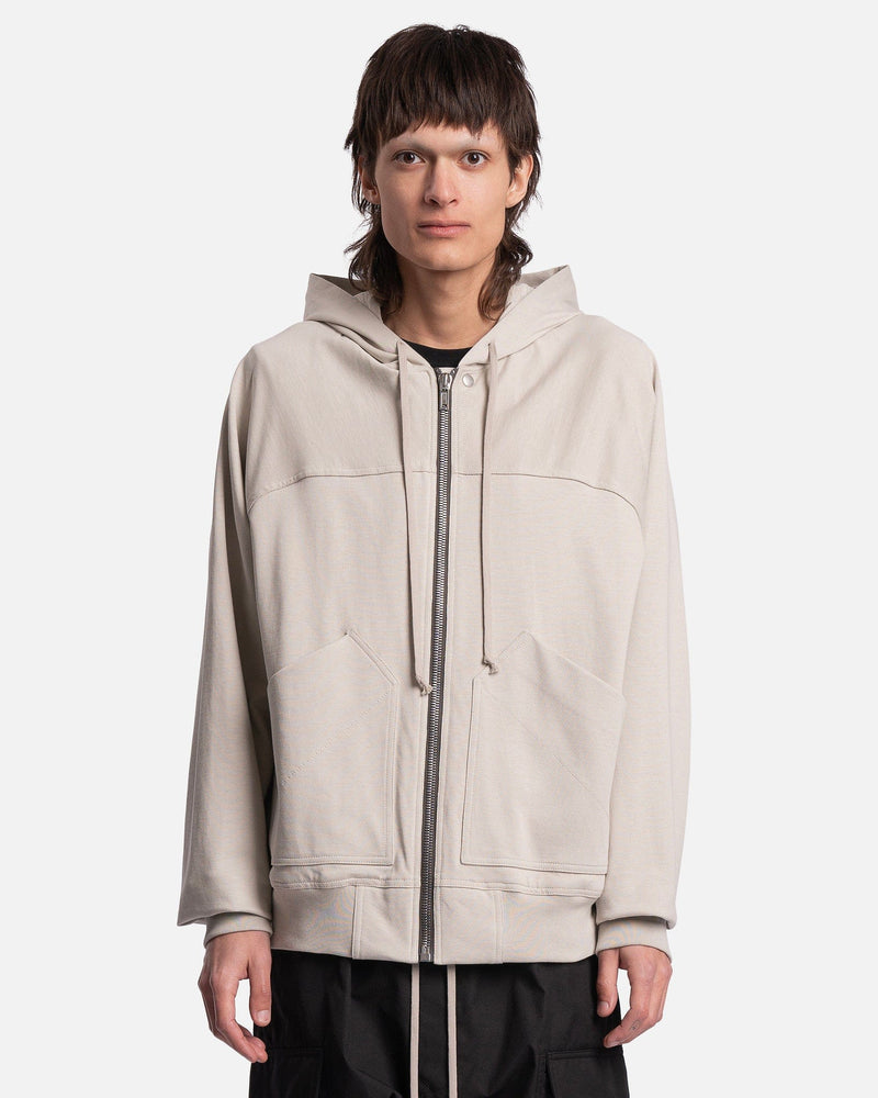 Rick Owens Men's T-Shirts Windbreaker Hoodie in Pearl