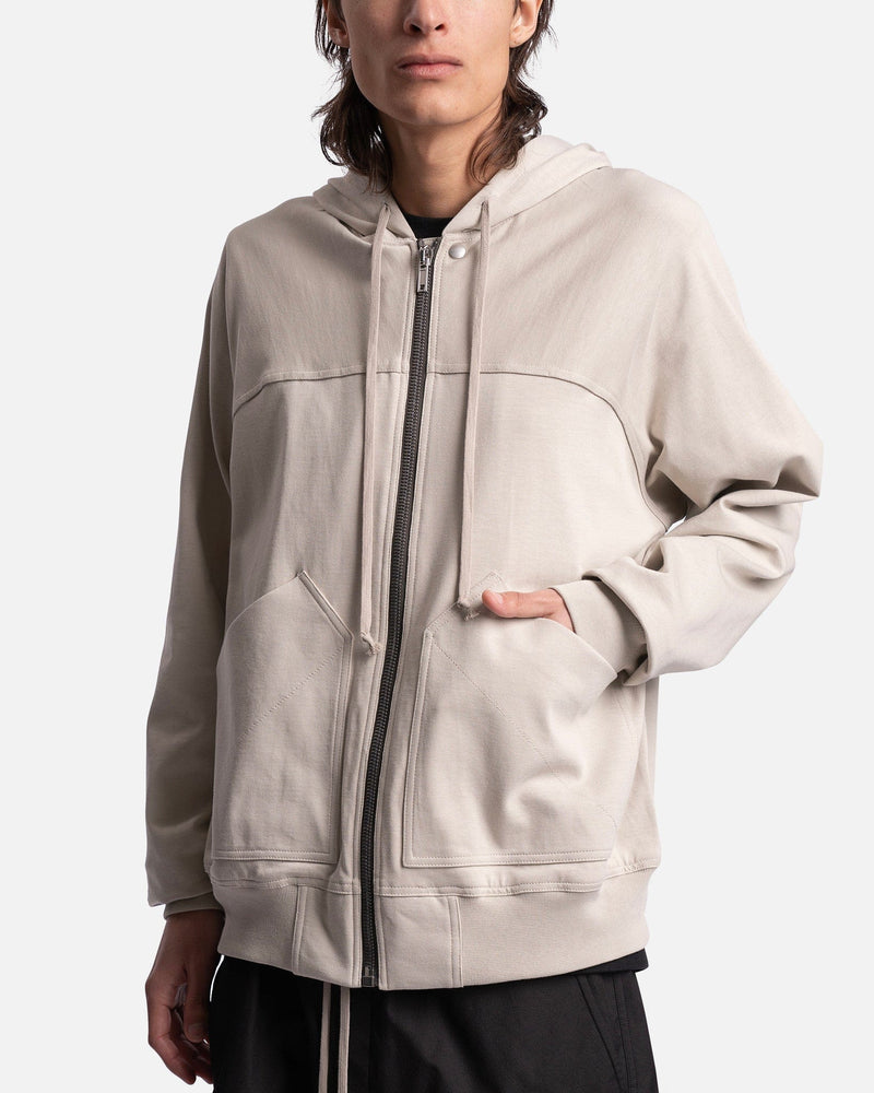 Rick Owens Men's T-Shirts Windbreaker Hoodie in Pearl