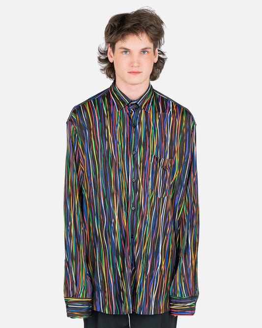 VETEMENTS Men's Shirts Wire Jersey Shirt in Black