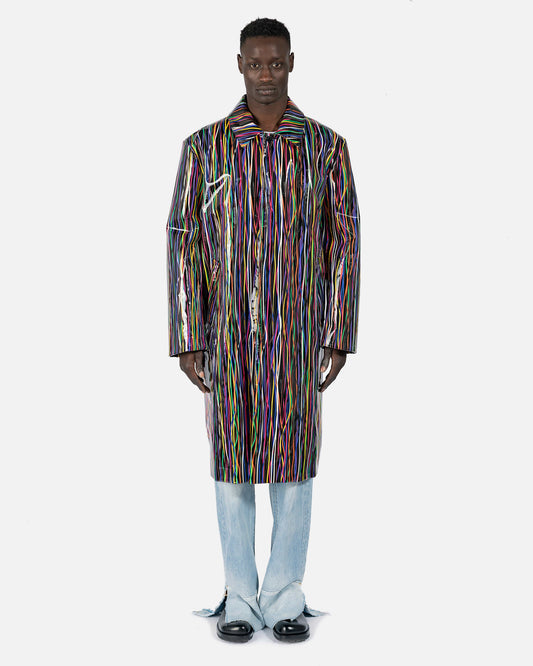 VETEMENTS Men's Coat Wire Leather Car Coat in Black