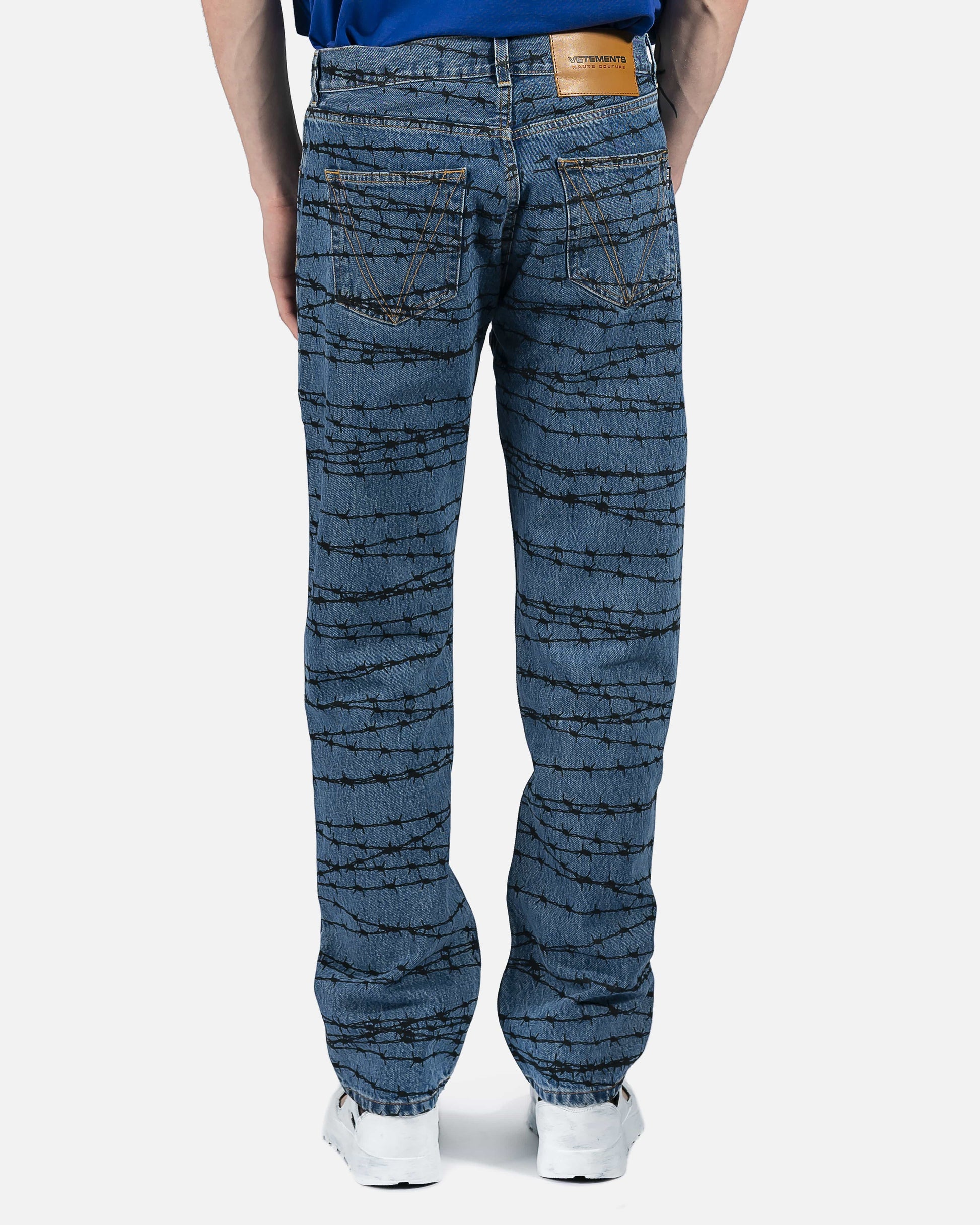VETEMENTS Men's Jeans Wired Straight Leg Denim in Blue
