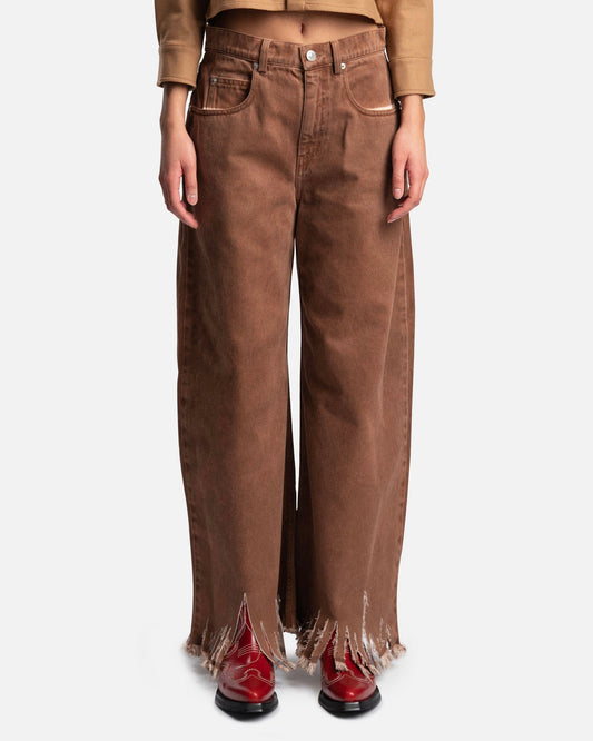 SVRN Women’s Coated Drill Pants in Earth of Sienna