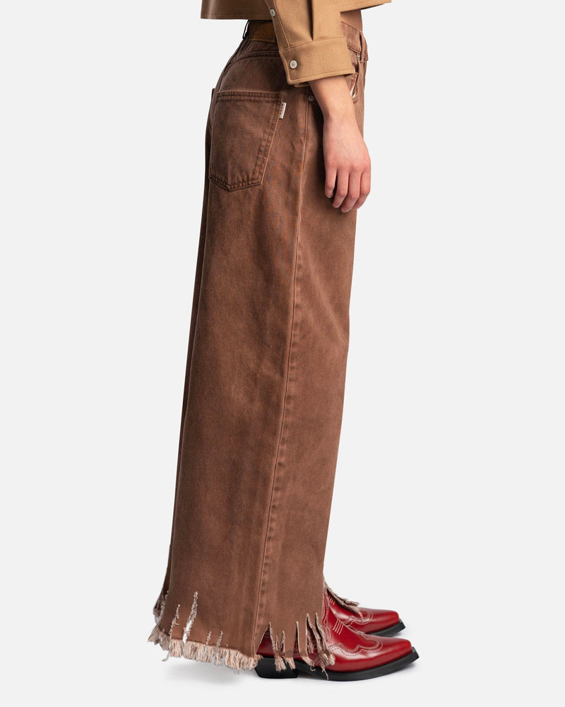 SVRN Women’s Coated Drill Pants in Earth of Sienna