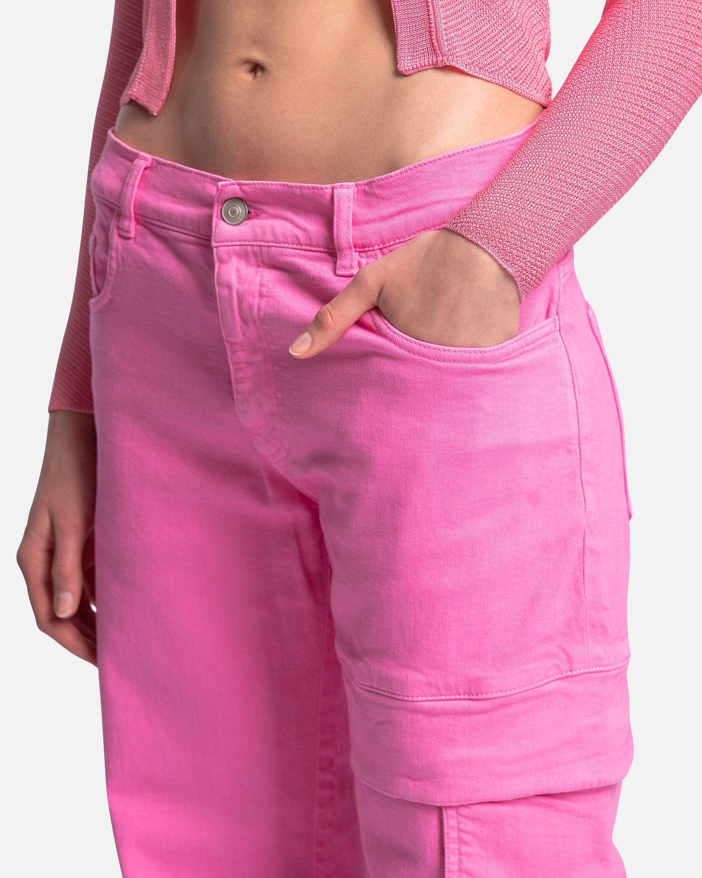 1017 ALYX 9SM Men's Pants Women's Oversized Cargo Jeans in Pink