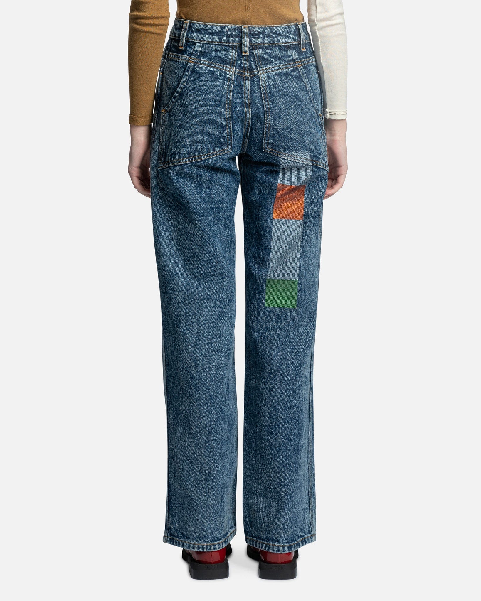Eckhaus Latta women's pants Women's Wide Leg Jeans in Stacks