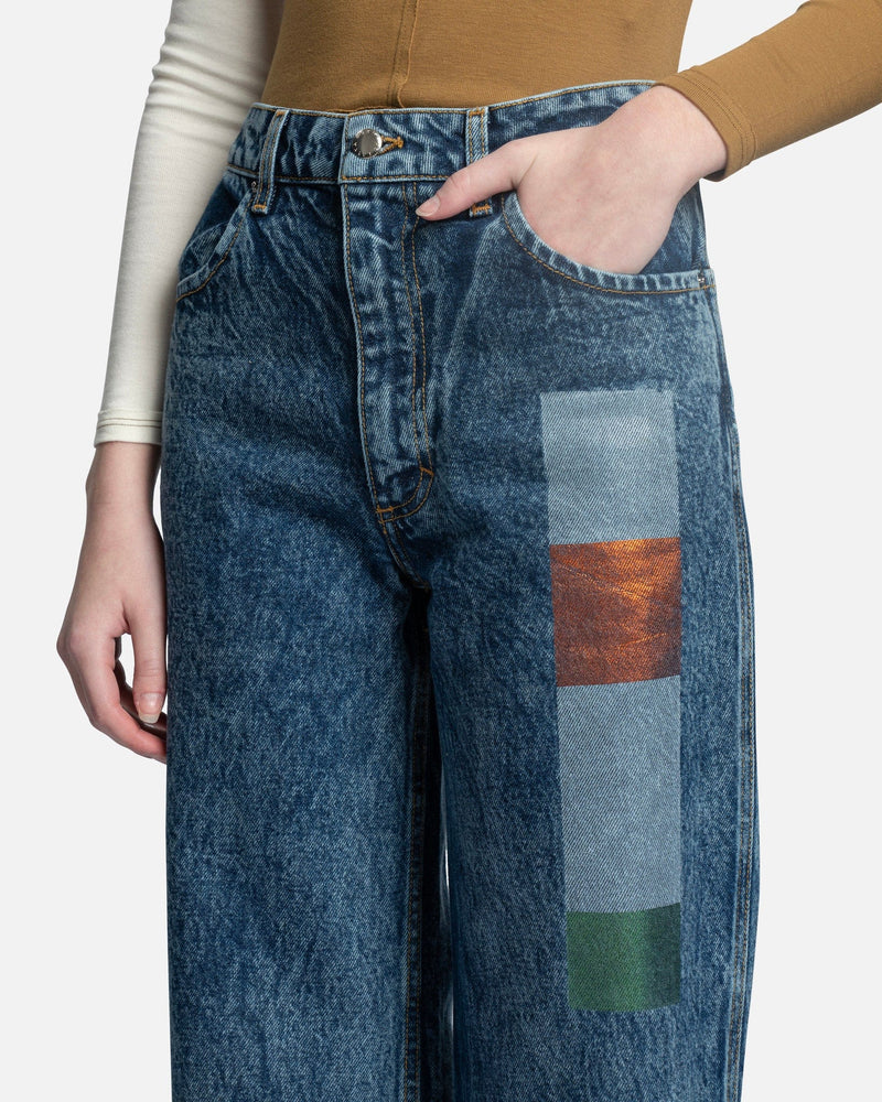 Eckhaus Latta women's pants Women's Wide Leg Jeans in Stacks