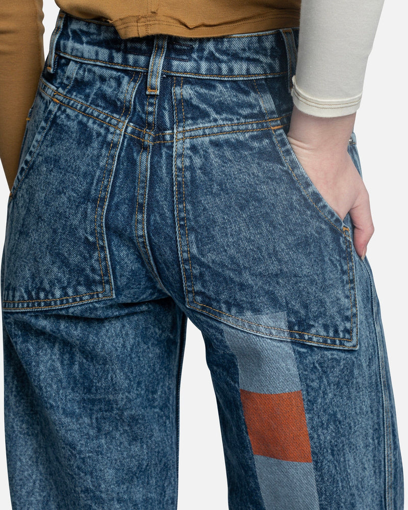 Eckhaus Latta women's pants Women's Wide Leg Jeans in Stacks