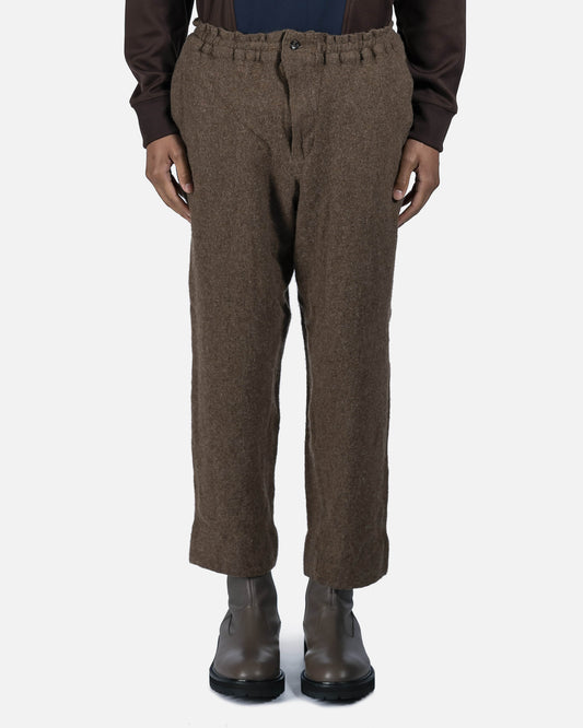 Comme des Garcons Homme Deux Men's Pants Wool Blend Pleated Pants in Brown