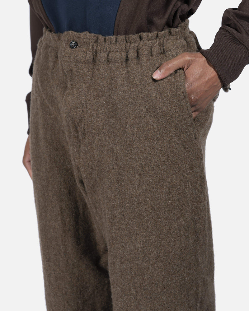 Comme des Garcons Homme Deux Men's Pants Wool Blend Pleated Pants in Brown