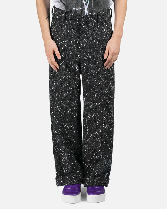 Marni Men's Pants Wool Bouclé Pants in Black