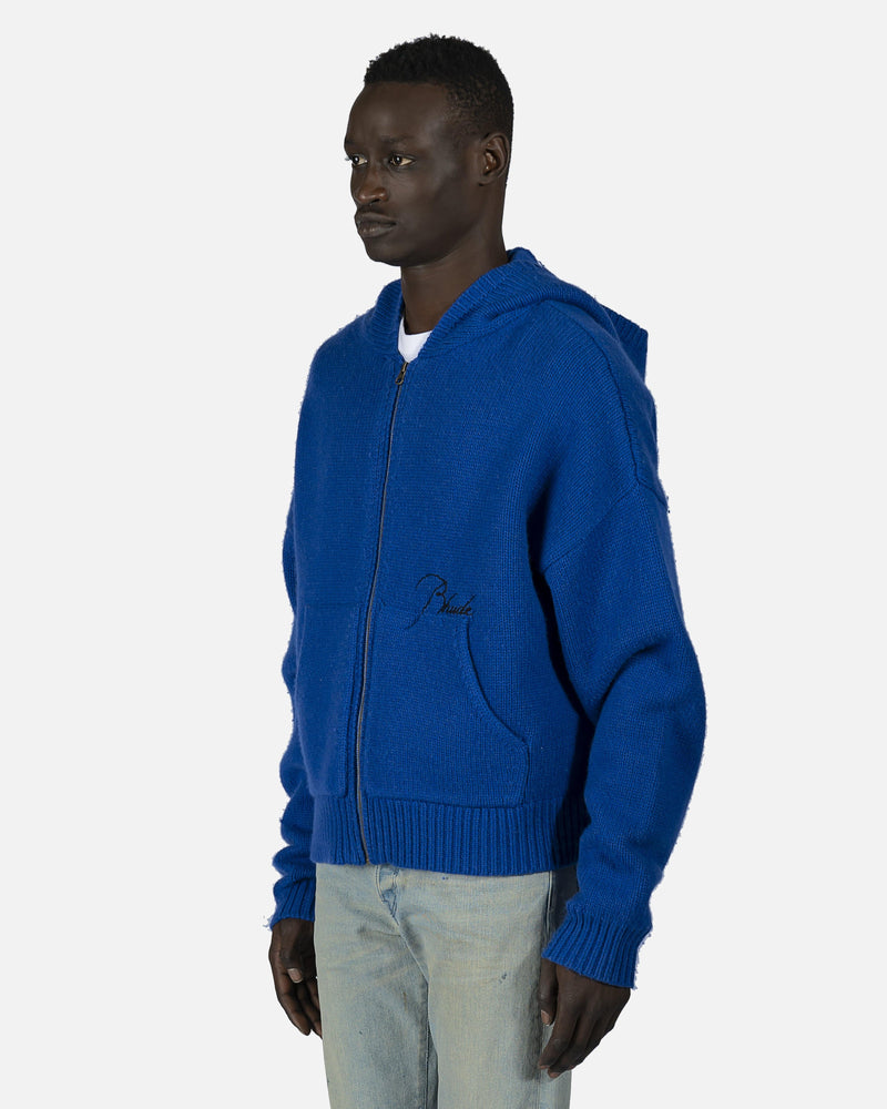 Rhude Men's Sweatshirts Wool Full Zip in Blue