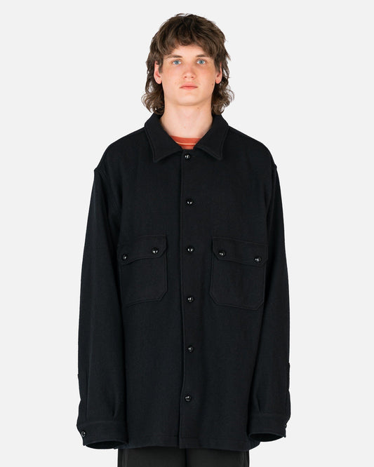Maison Margiela Men's Shirts Wool Shirt in Black