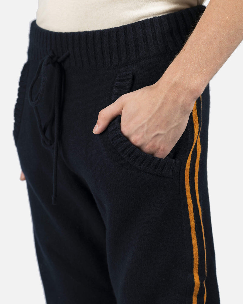 Maison Margiela Men's Pants Wool Trousers in Navy/Gold