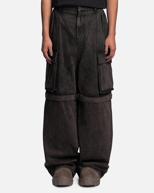 Juun.J Men's Pants Woven Pants in Washed Black