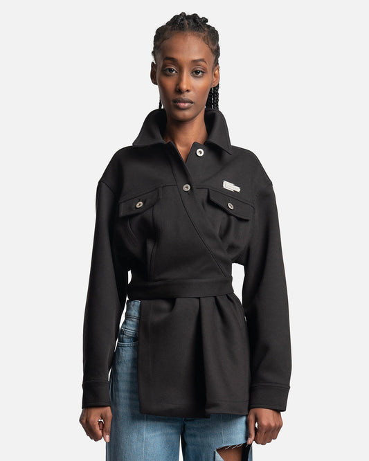 Feng Chen Wang Women Jackets Wrap Around Jacket in Black