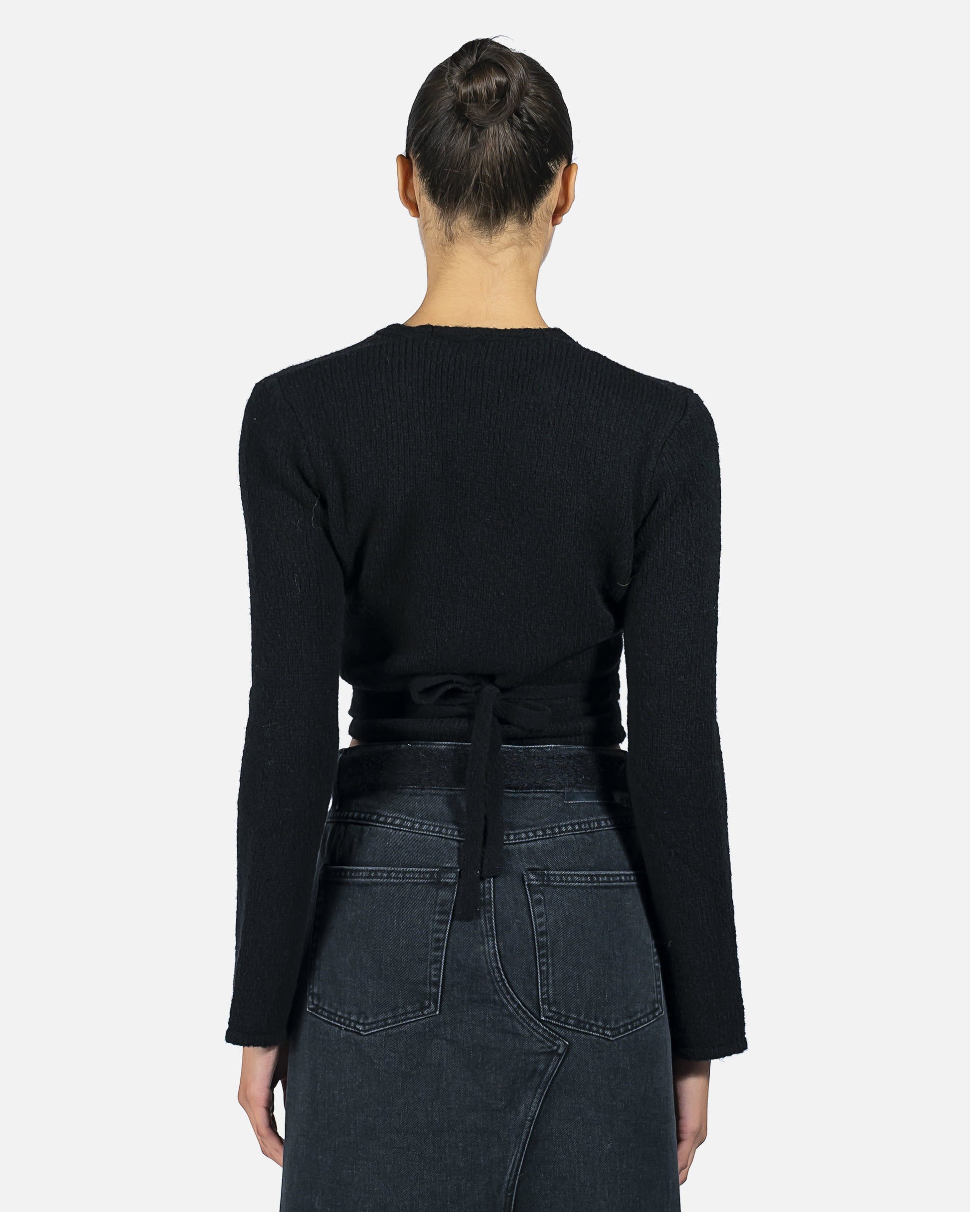 Our Legacy Women Tops Wrap Knit Top in Black