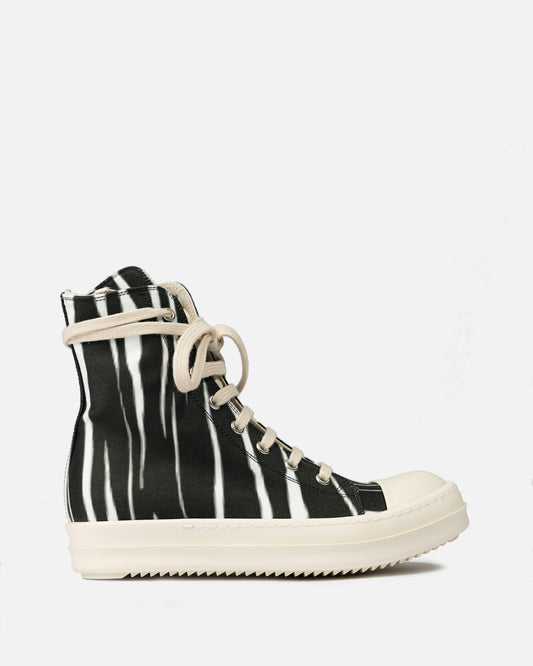 Rick Owens DRKSHDW Women Sneakers Zebra Ramones in Black/Milk