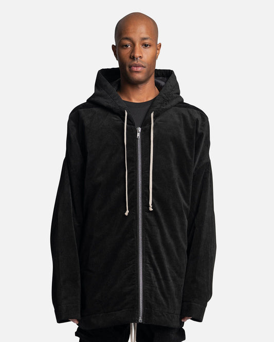 Rick Owens DRKSHDW Men's Jackets Zip Front Peter Jacket in Black