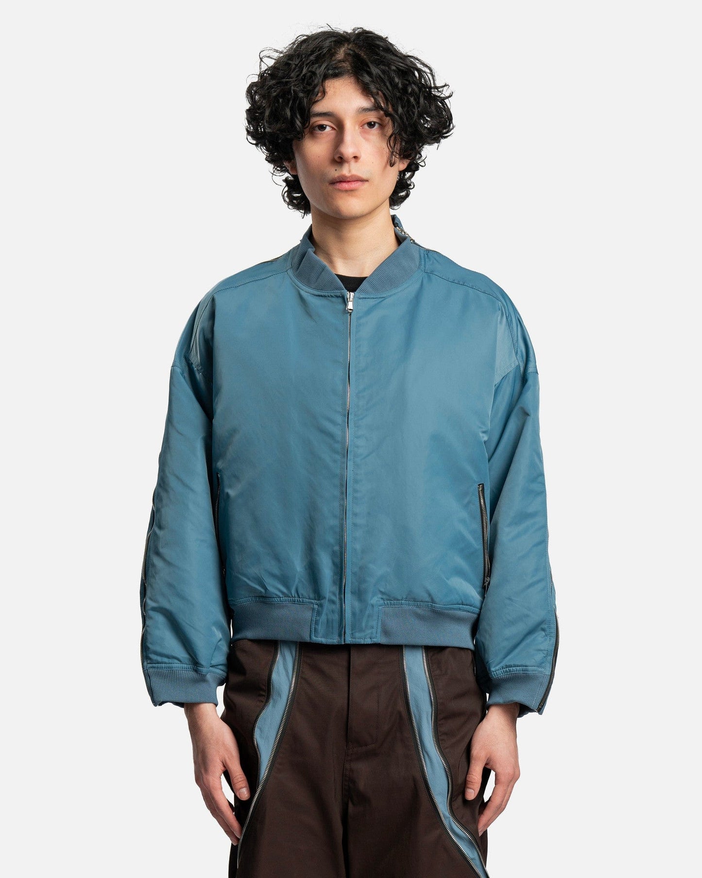 FFFPOSTALSERVICE Zip MA-1 Jacket in Blue