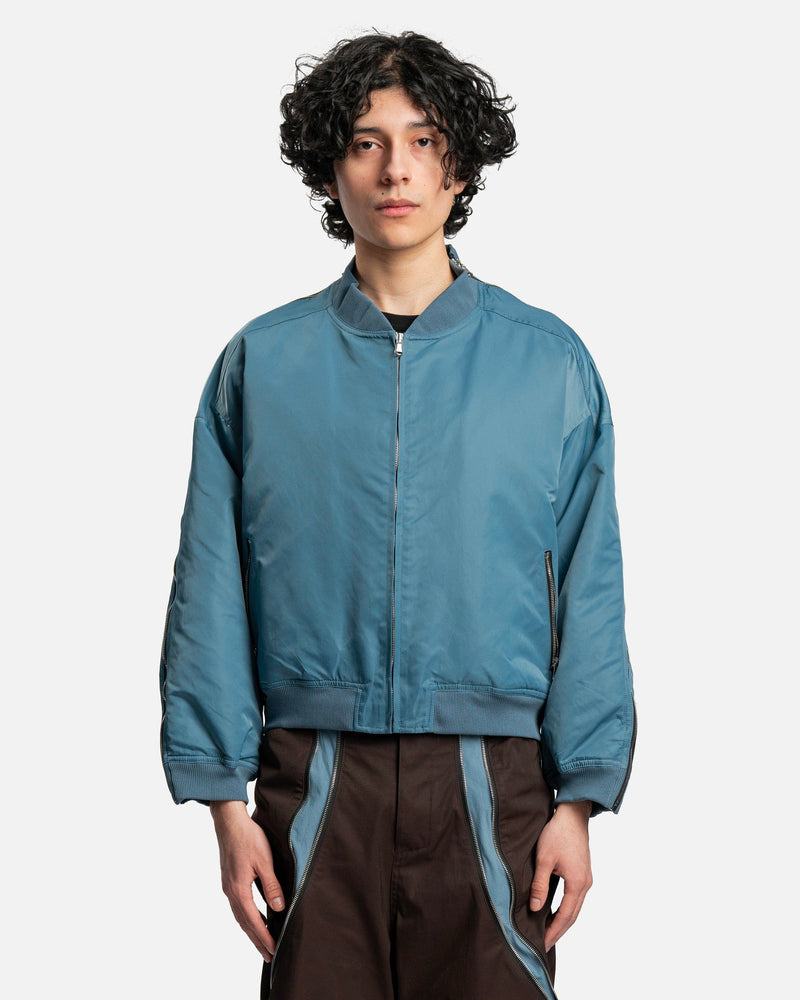 FFFPOSTALSERVICE Zip MA-1 Jacket in Blue