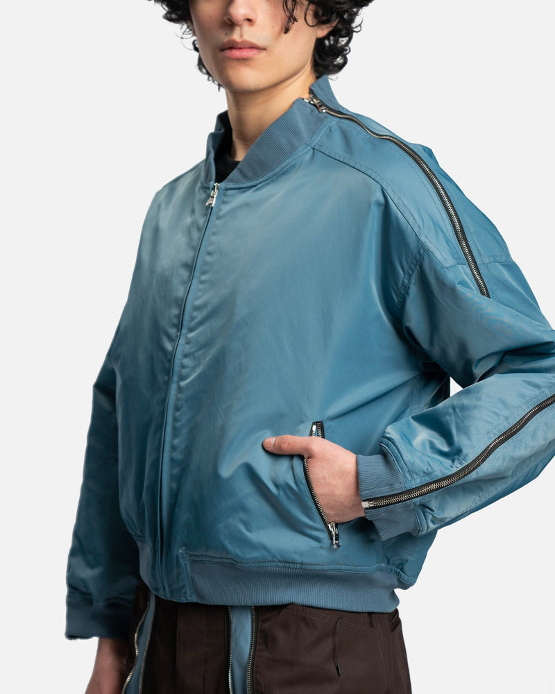 FFFPOSTALSERVICE Zip MA-1 Jacket in Blue