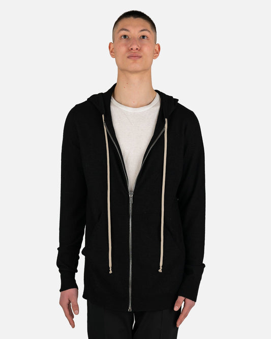 Rick Owens Men's Sweatshirts Zipped Hoodie in Black