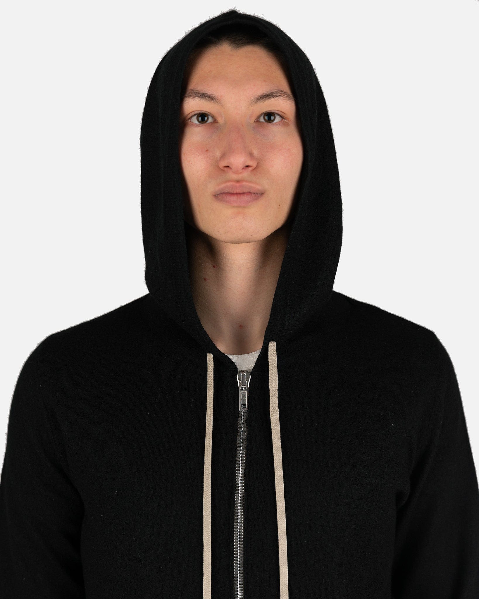 Rick Owens Men's Sweatshirts Zipped Hoodie in Black